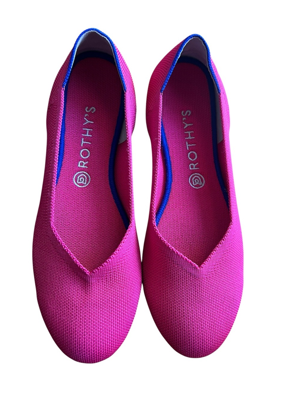 Rothy's The Flat Hot Pink Round Toe Magenta Ballet Flats Women’s 11 Rare Retired - Picture 3 of 13